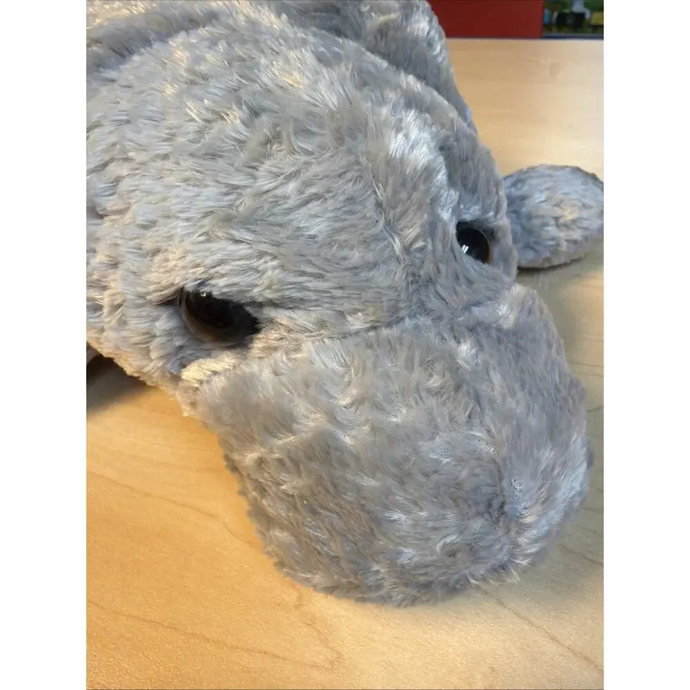 Rare First & Main Hugh Manatee Weighted Stuffed Plush 2011 17in Long Gray Eyes